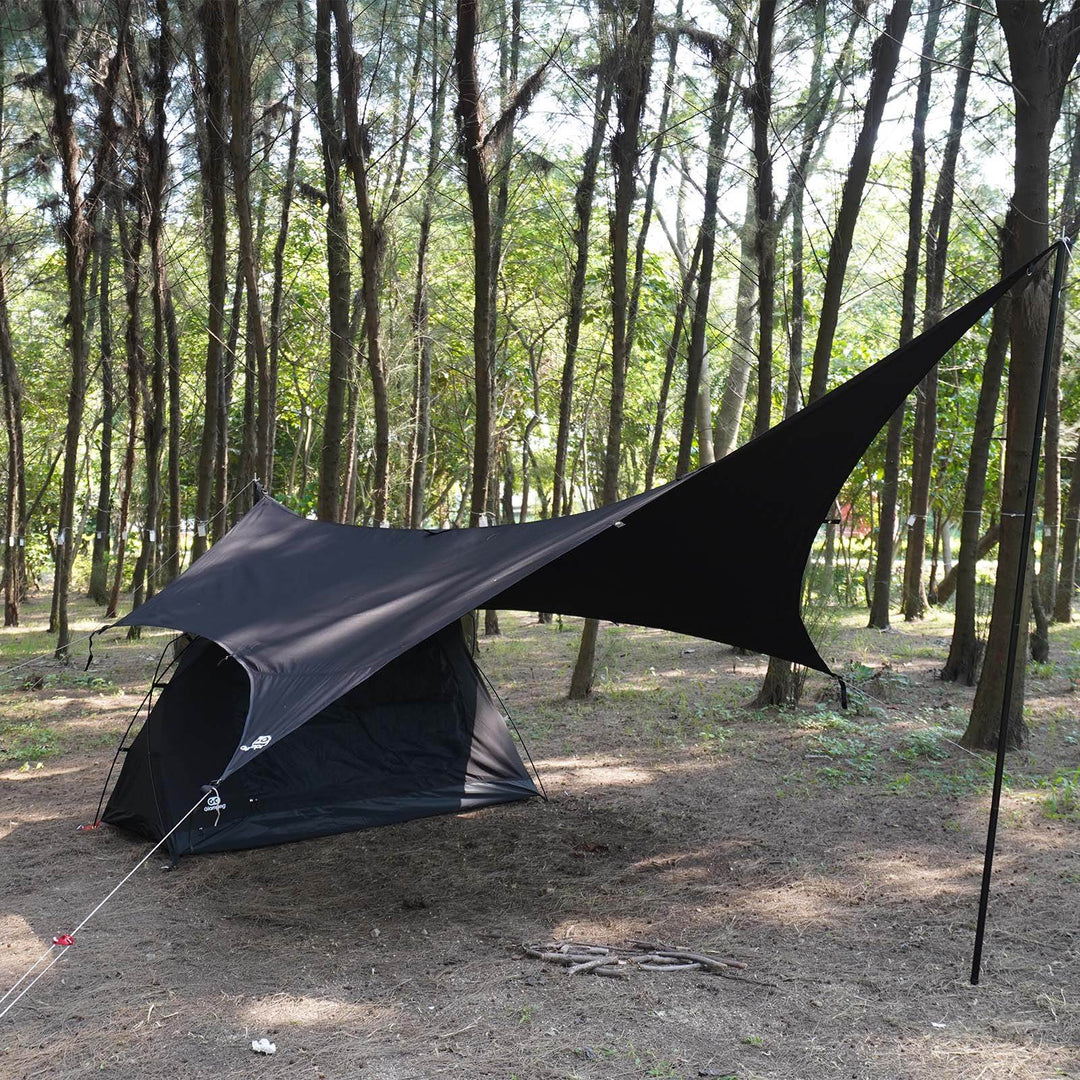 【テントセット】GOGLAMPING SKY EYE 自立式 TC テント 山帆 ヘキサタープ - GOGlamping