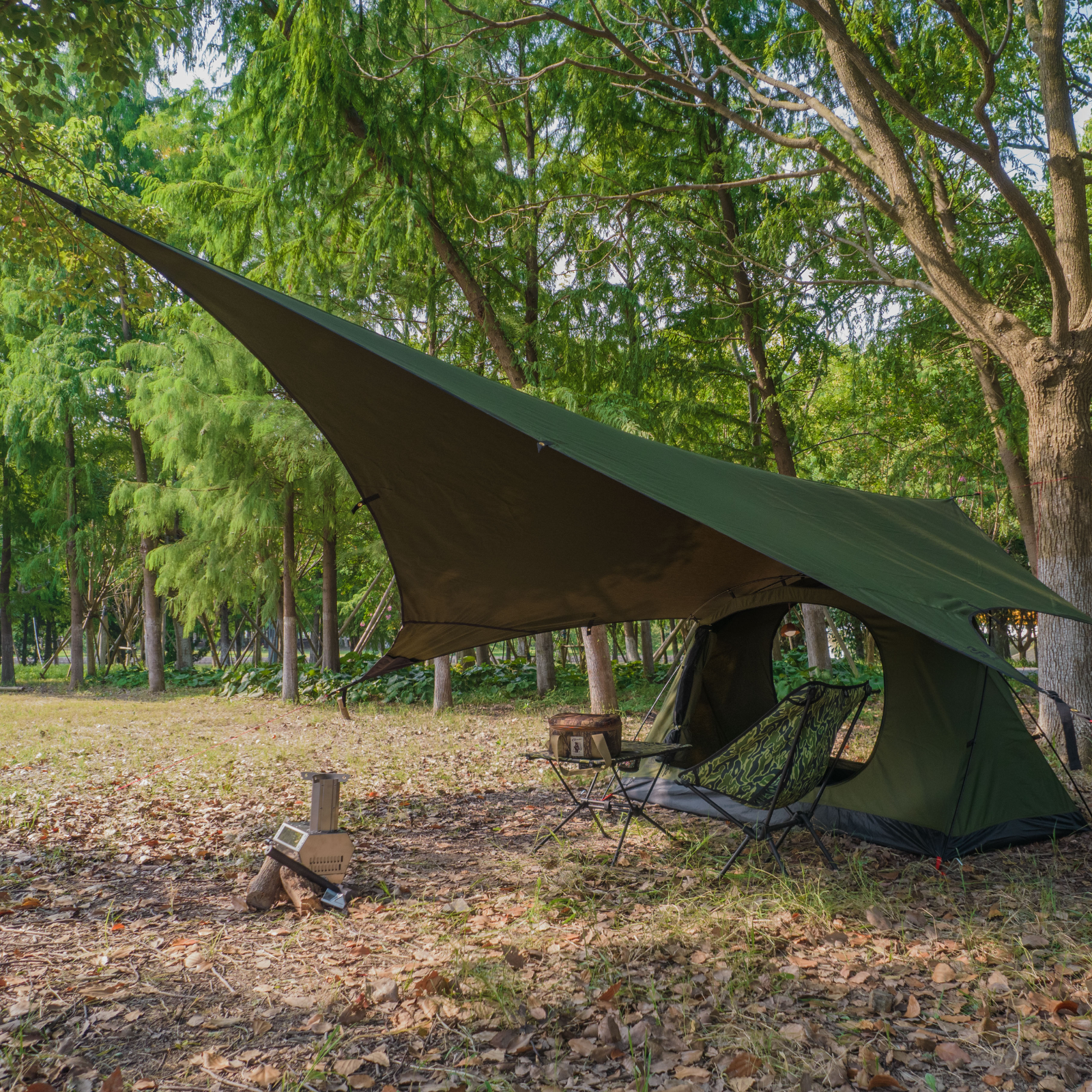 CHANODUG Premium natural tarp ヘキサタープセット