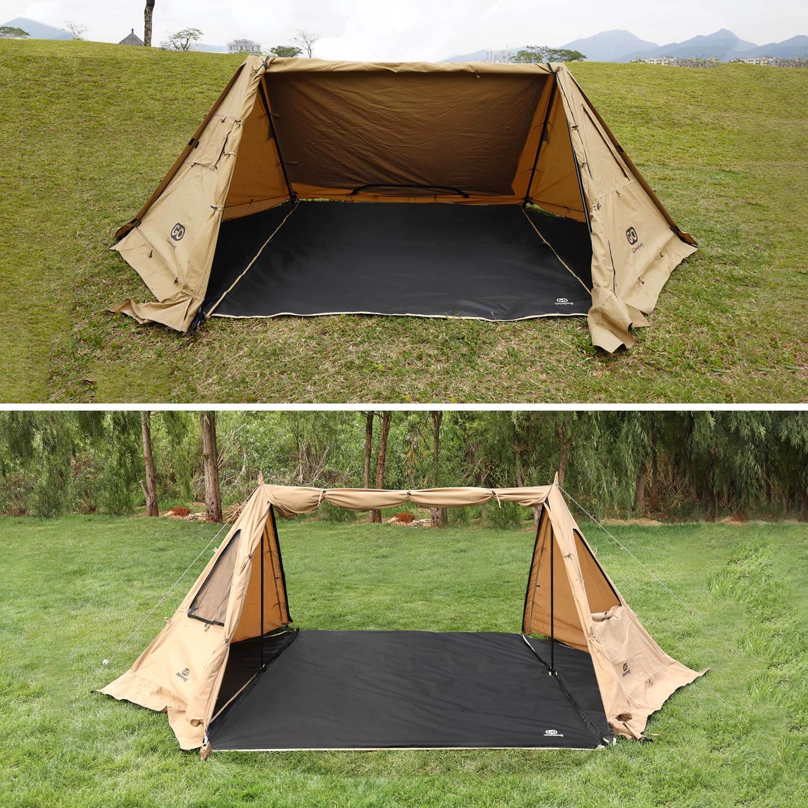 ゴーグランピングGG PUP2.0 パップテント&二股ポール グランドシート GOGlamping G・G PUP2.0 TCパップテント&専用インナーテント