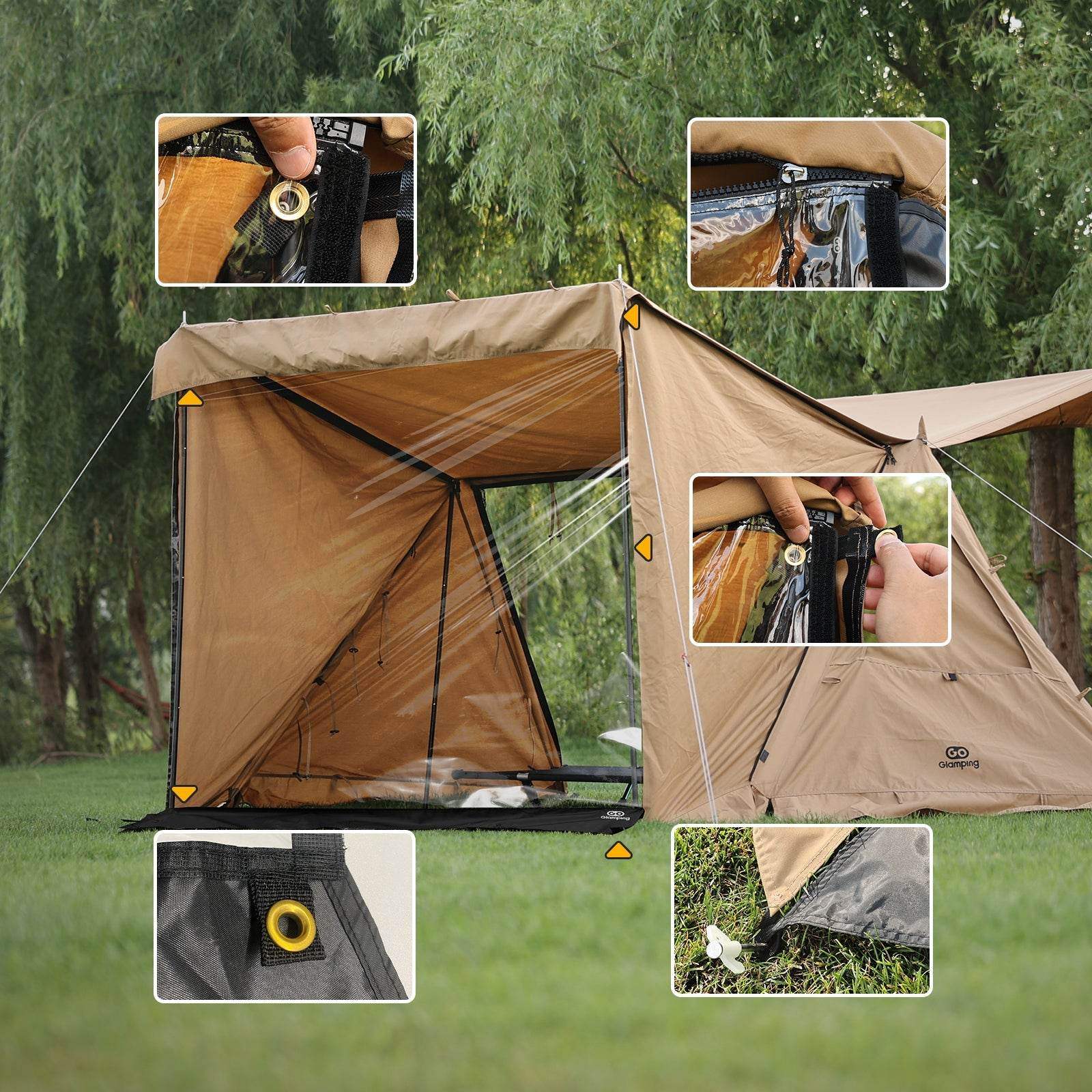Glamping G-G PUP 2.0 TENT グリーン GOGlamping G・G PUP2.0 TCパップテント&専用インナーテント