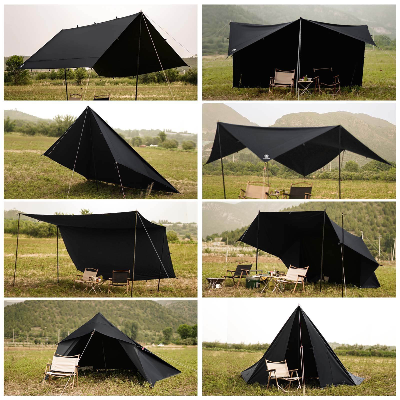 GO Glamping HENGEN+スクエアタープ TC 400x400 スクエアタープ TC｜焚き火対応のHENGEN+｜GOGlamping