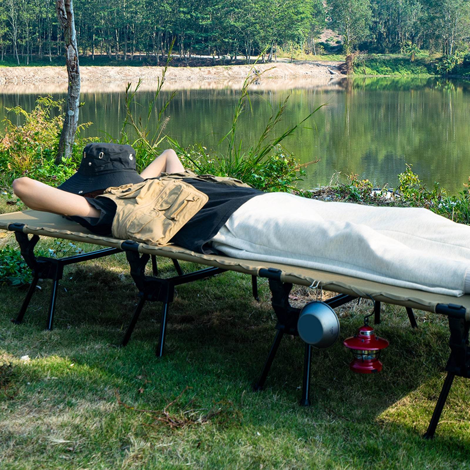 ゴーグランピング夢見コット　ブラックL200xW80cm　Lサイズ タイムセール中】GOGlamping SKY EYE 自立式テントTC