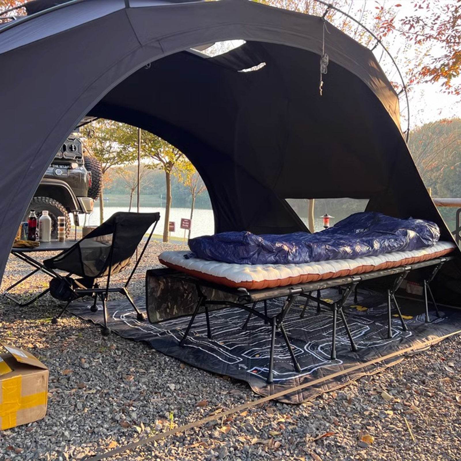 ゴーグランピング夢見コット　ブラックL200xW80cm　Lサイズ タイムセール中】GOGlamping SKY EYE 自立式テントTC