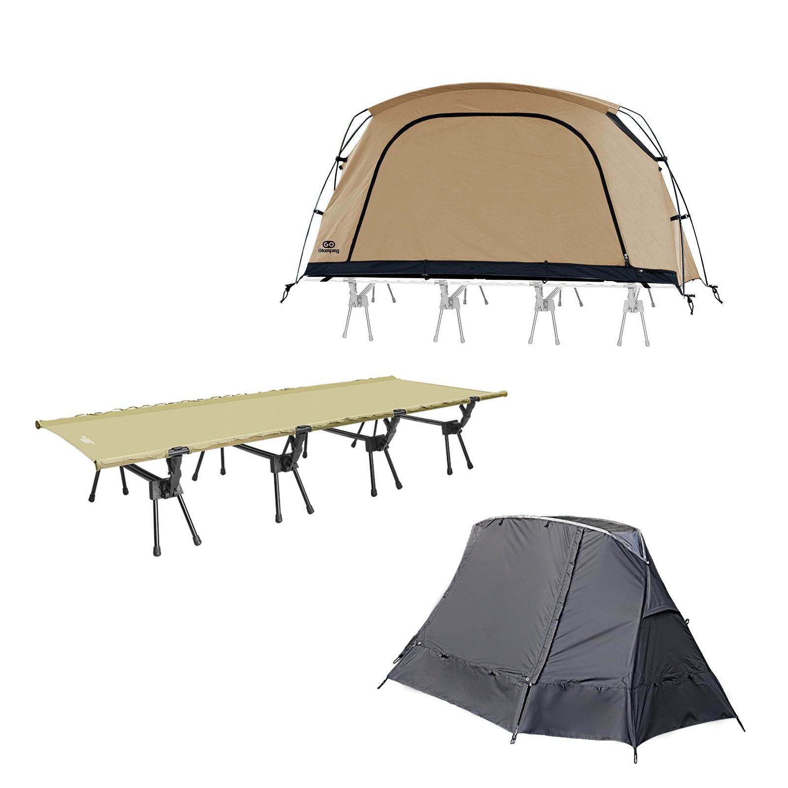 GOGlamping 【SKY EYE CT】 フライ/コット3点セット GOGlamping SKY EYE CT 自立式 コットテント TC & フライシート