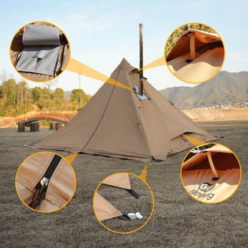 タイムセール中】GOGlamping 山稜二又ティピーテント TC