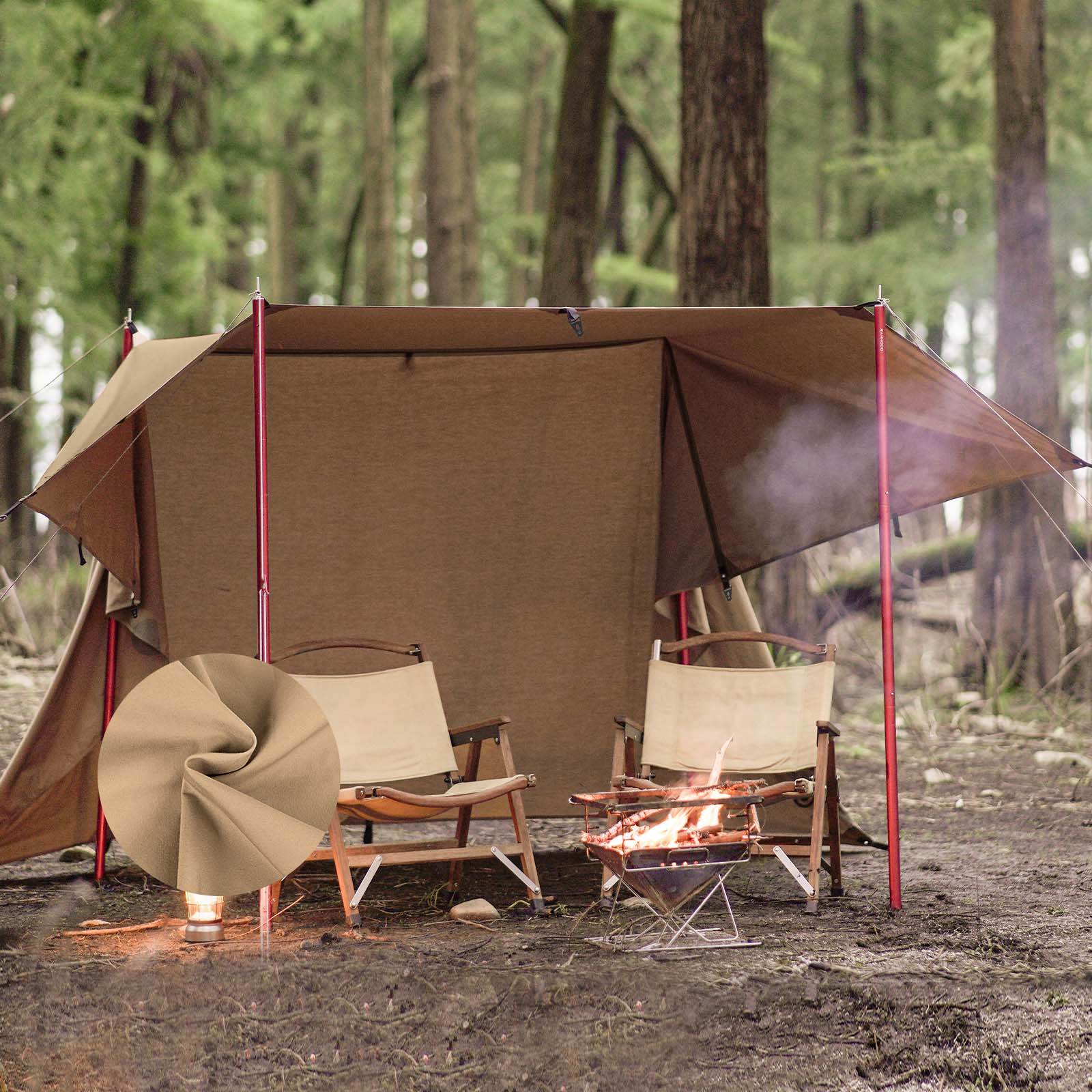 テント・タープ gk 山善 ワンタッチタープ 2.5m フラップ付き サイドシート タープ