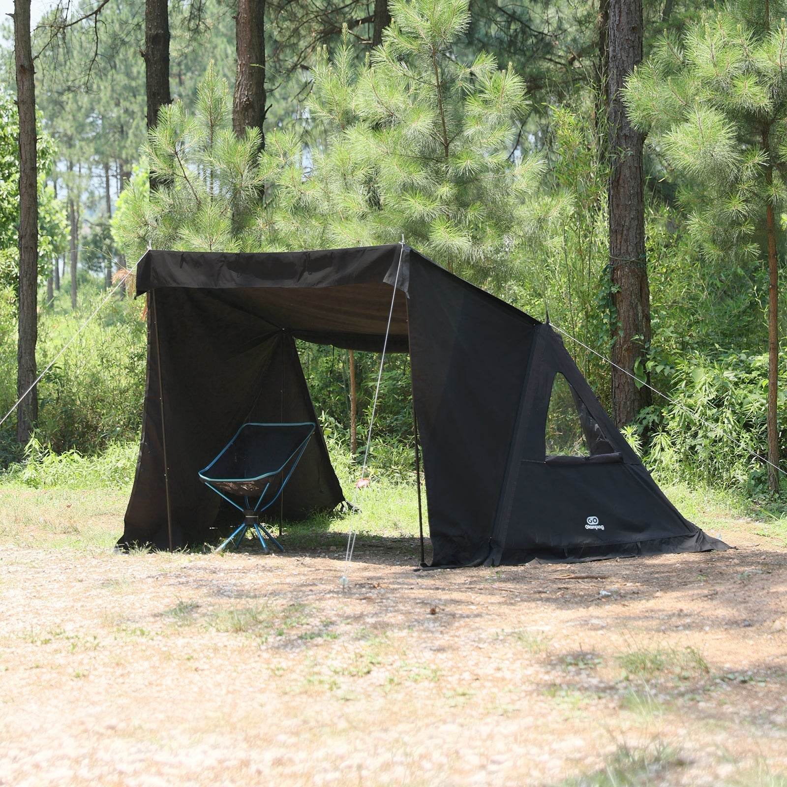 GoGlamping G・G PUP2.0 TC 黒　前幕セット GOGlamping G・G PUP2.0 パップテント＆専用 TC 前幕 【テント