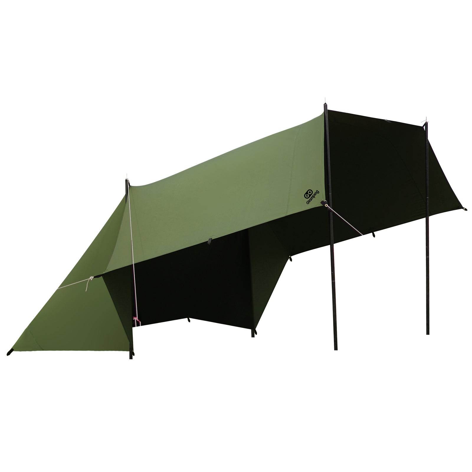 GOGlamping HENGEN+スクエアタープTC Black（4ｍ） タイムセール中】HENGEN+ スクエアタープ TC 295/350/400