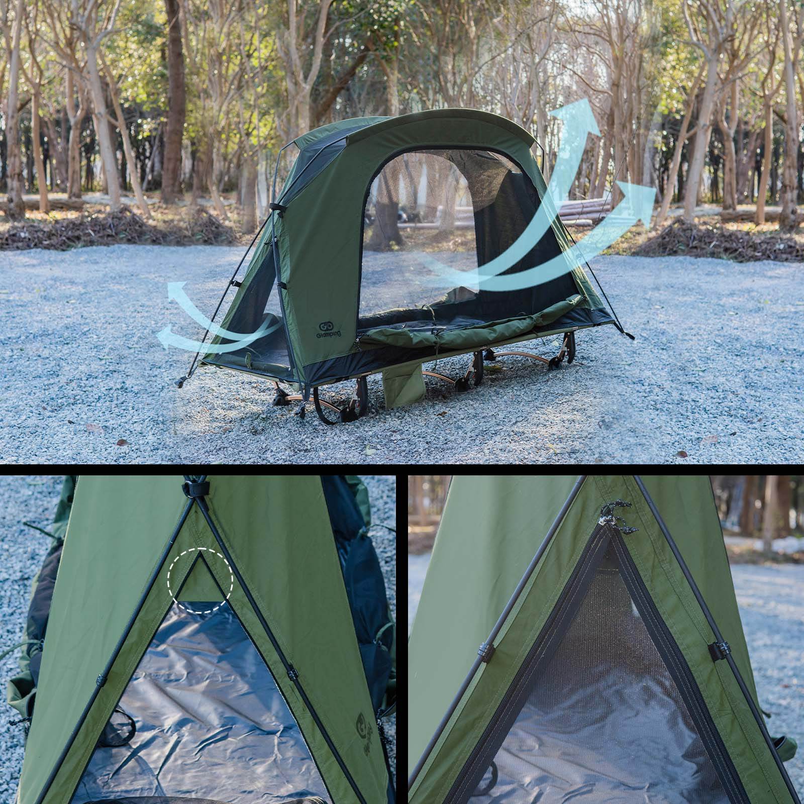 GOGlamping SKY EYE CT 自立式 コットテント TC & フライシート[テント