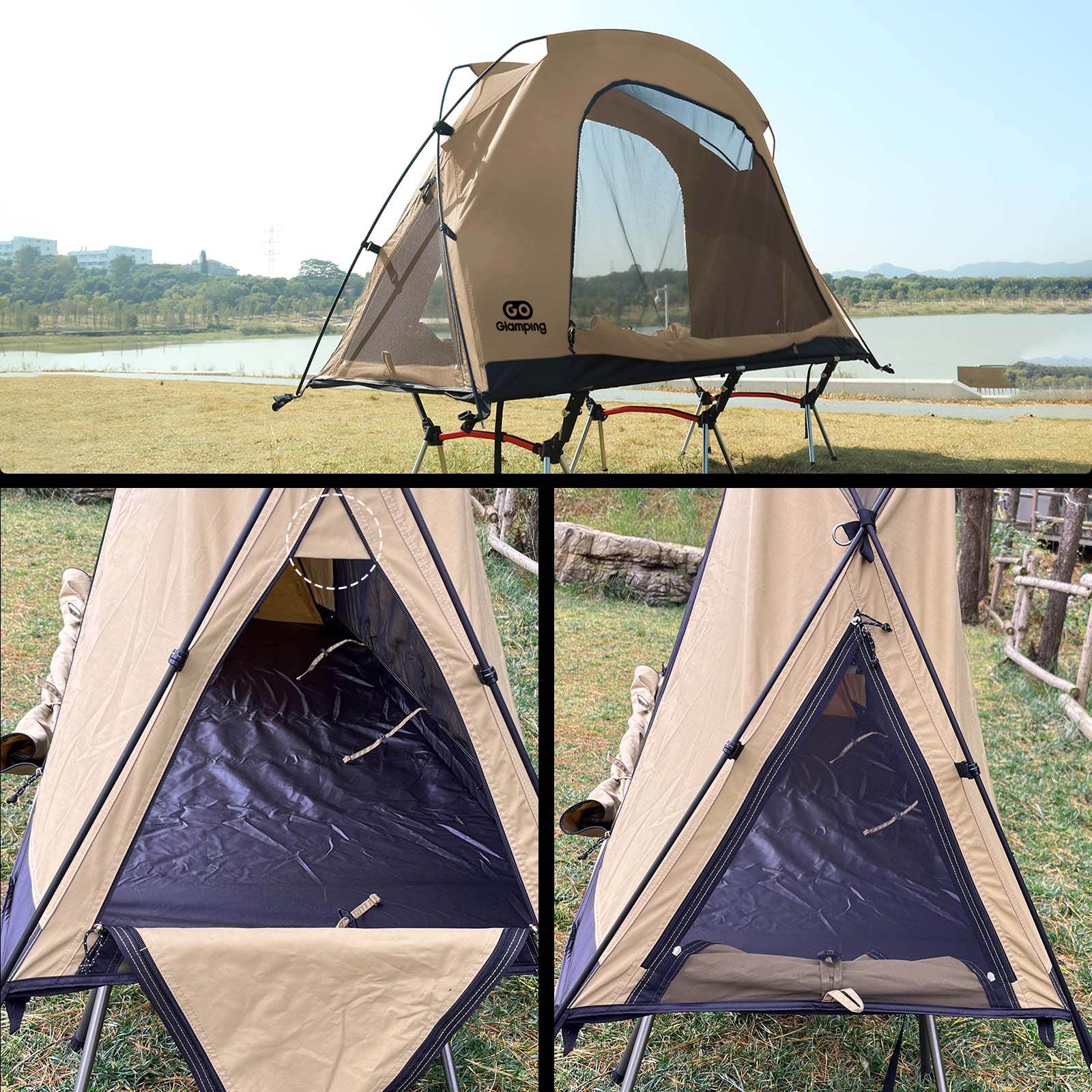 GOGlamping SKY EYE 自立式TCテント 1人用 天窓 焚き火可 タイムセール中】GOGlamping SKY EYE 自立式テントTC