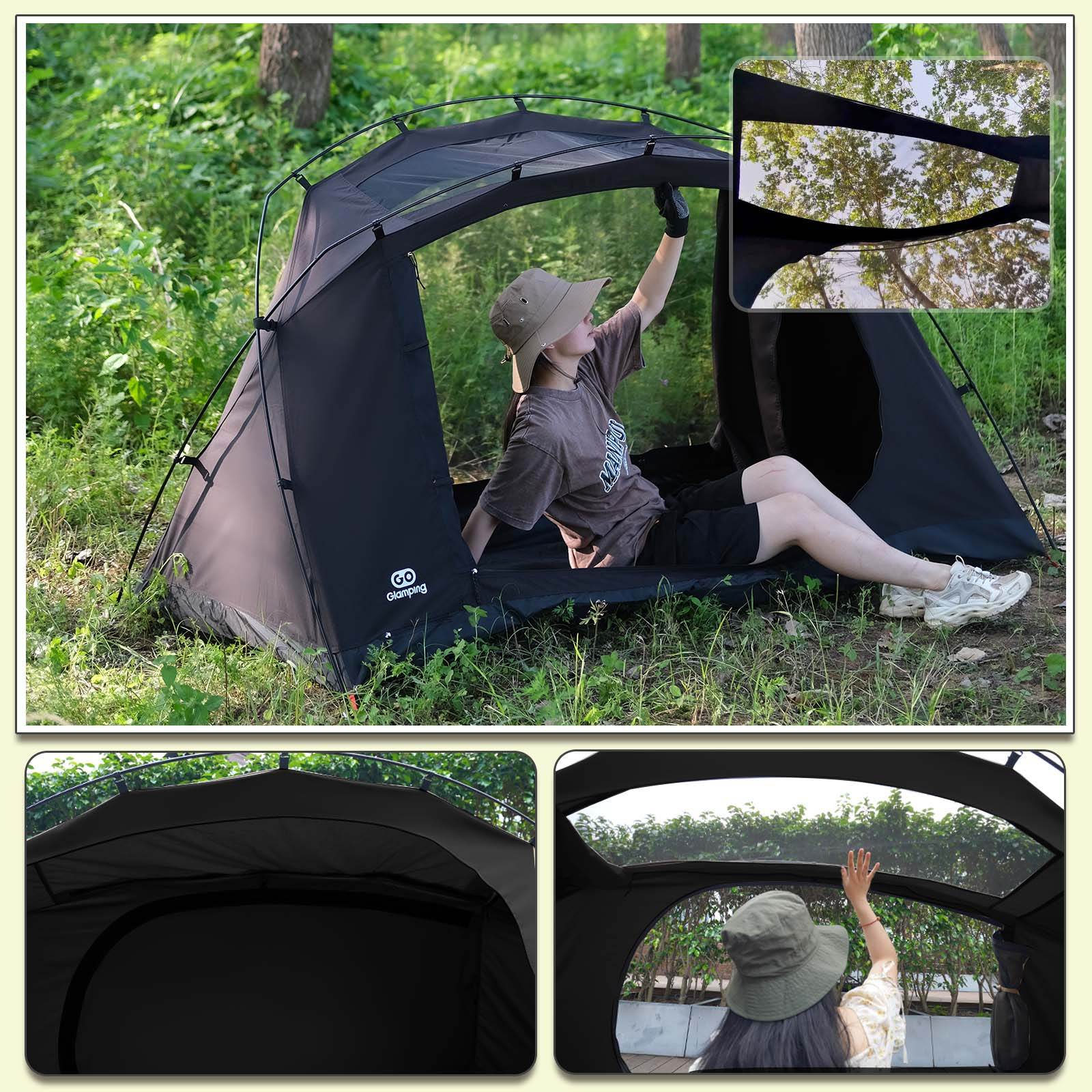 GOGlamping SKY EYE 自立式テント TC 仕様 ブラック タイムセール中】GOGlamping SKY EYE 自立式テントTC