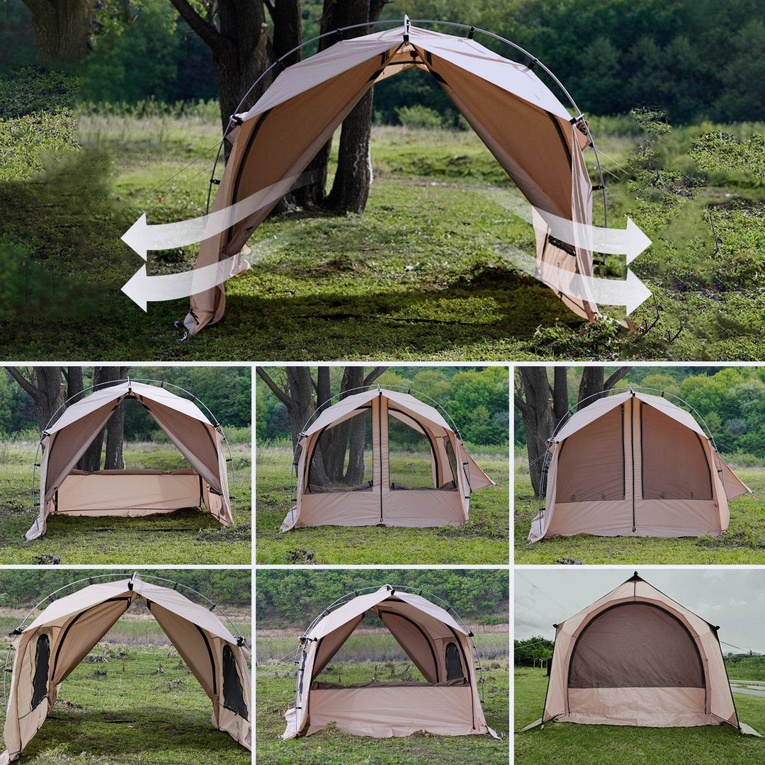 【年中最大Prime Day Sale】【絶版品】【25％OFF】 カヌー 自立式 トンネルテント セット　2点 - GOGlamping
