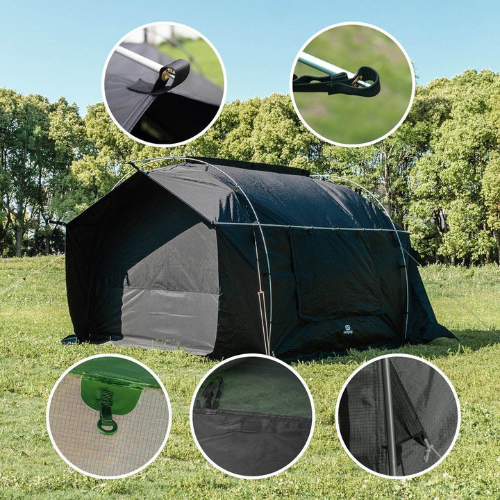 【年中最大Prime Day Sale】【絶版品】【25％OFF】カヌー 自立式 トンネルテント&専用 TPUドア&TPUウィンドウ - GOGlamping