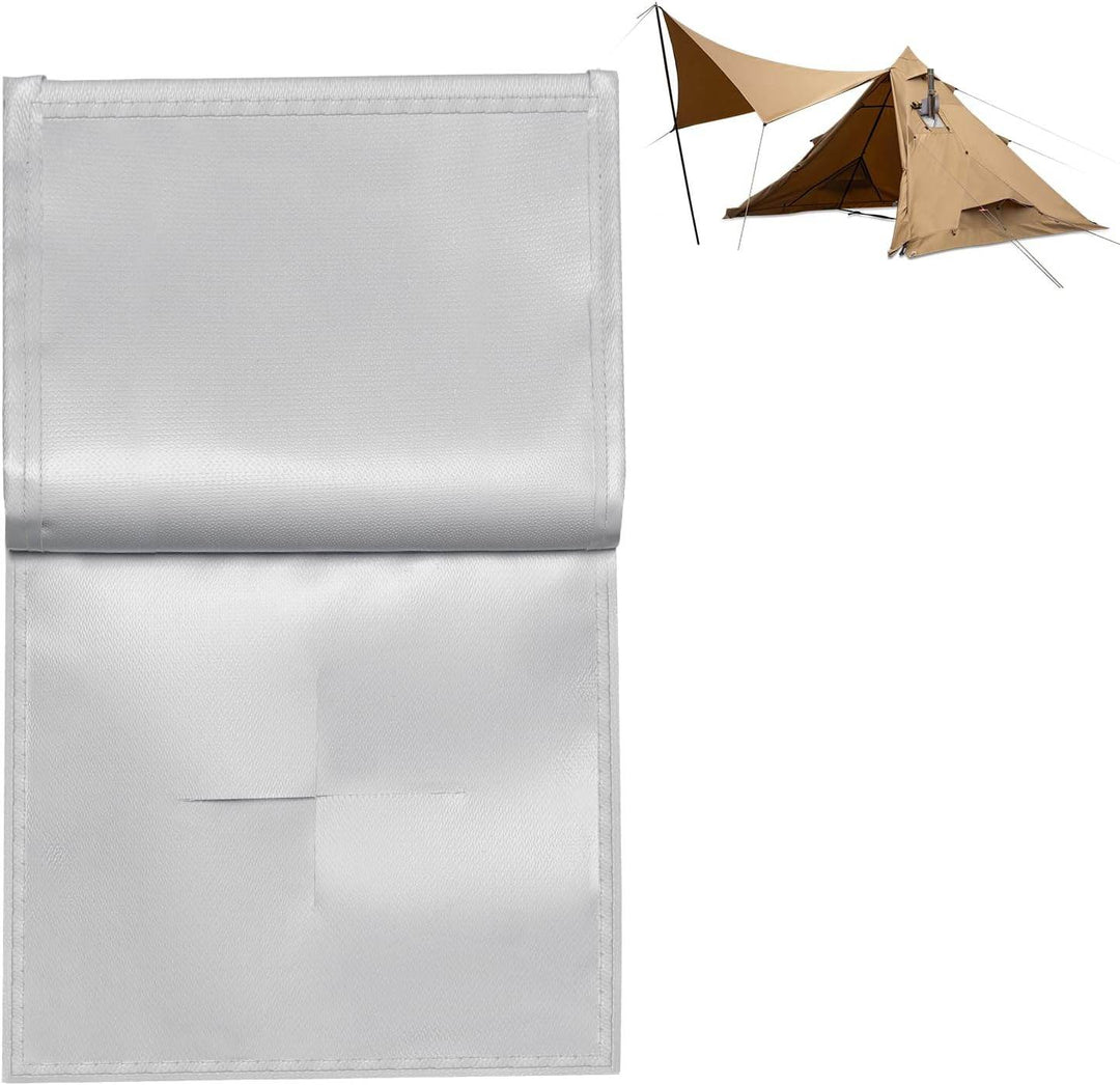 【煙突ガード】山稜二又ティピーテント専用 （シルバー 山稜テント用） - GOGlamping