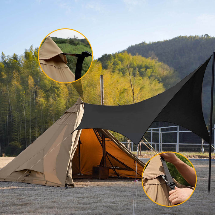 【絶版品】山帆 ヘキサタープ TC 4.2ＭＸ4.1Ｍ - GOGlamping
